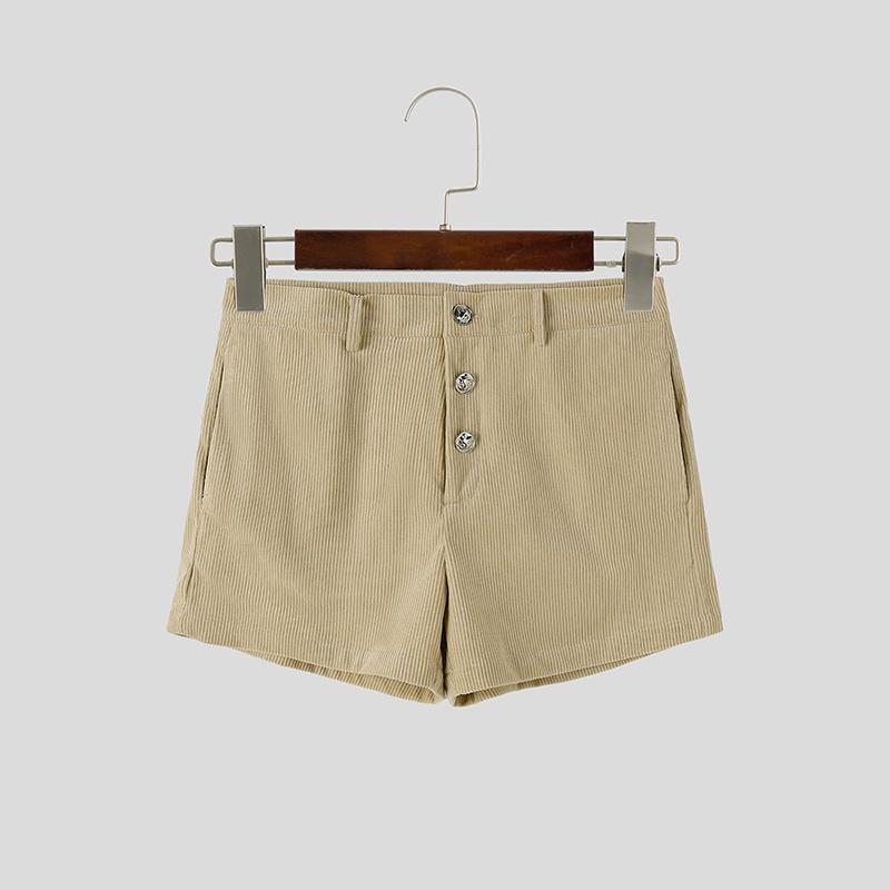 INCERUN Herren Reißverschluss Taille Textur Hausparty Clubwear Shorts Eng anliegende Minihose