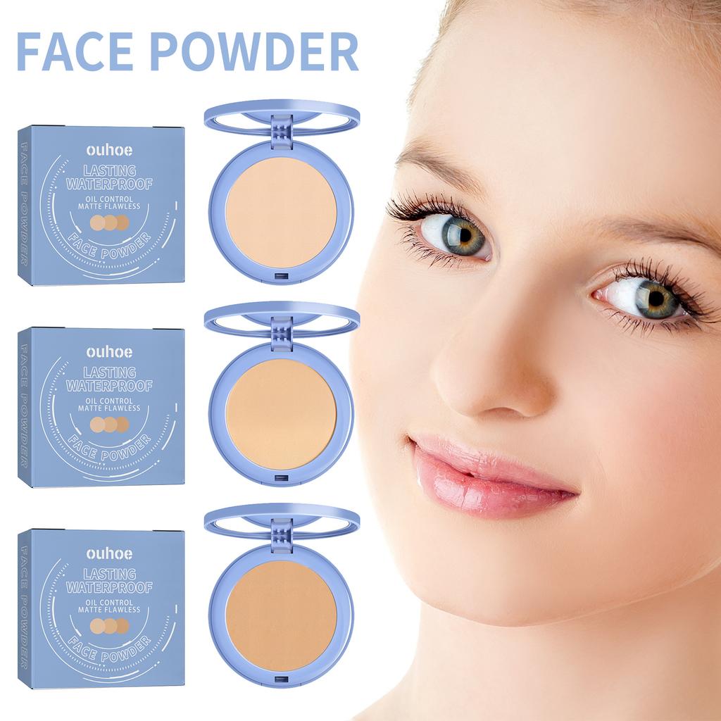 OUHOE Refreshing Facial Powder, Natural Fitting, Lasting Makeup, Fitting Makeup, Lightweight and Breathable Setting Powder