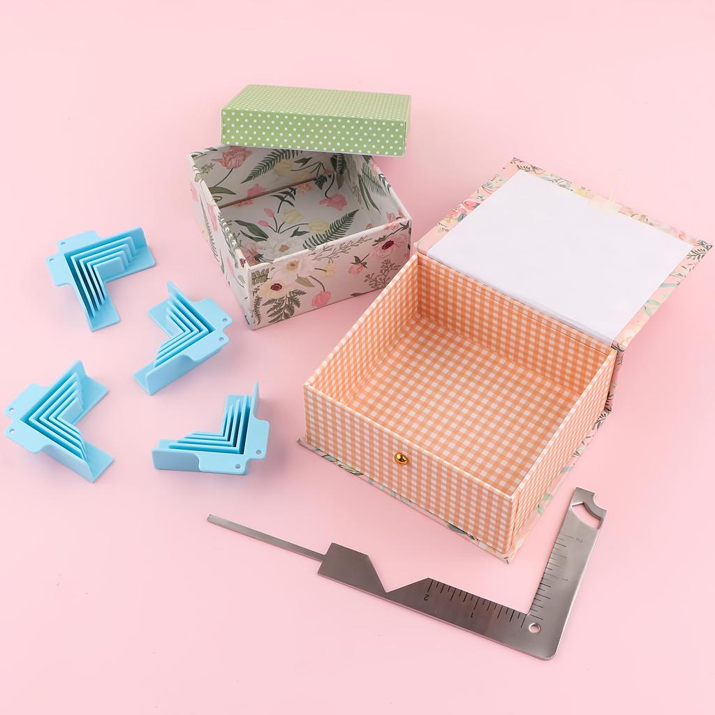 Scrapbook Gift Box Making Divider Assembly Clip Set - Binding Corner Clips, Suitable for Cardboard, Paperboard, Diorama,Divider Mounting Clips