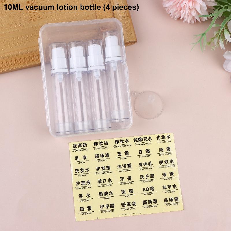 5/10/15ml Airless-Pumpflaschen-Set Tragbar Klar Leer Nachfüllbar Vakuumpumpe Reise Leere Kosmetikbehälter Probenverpackung