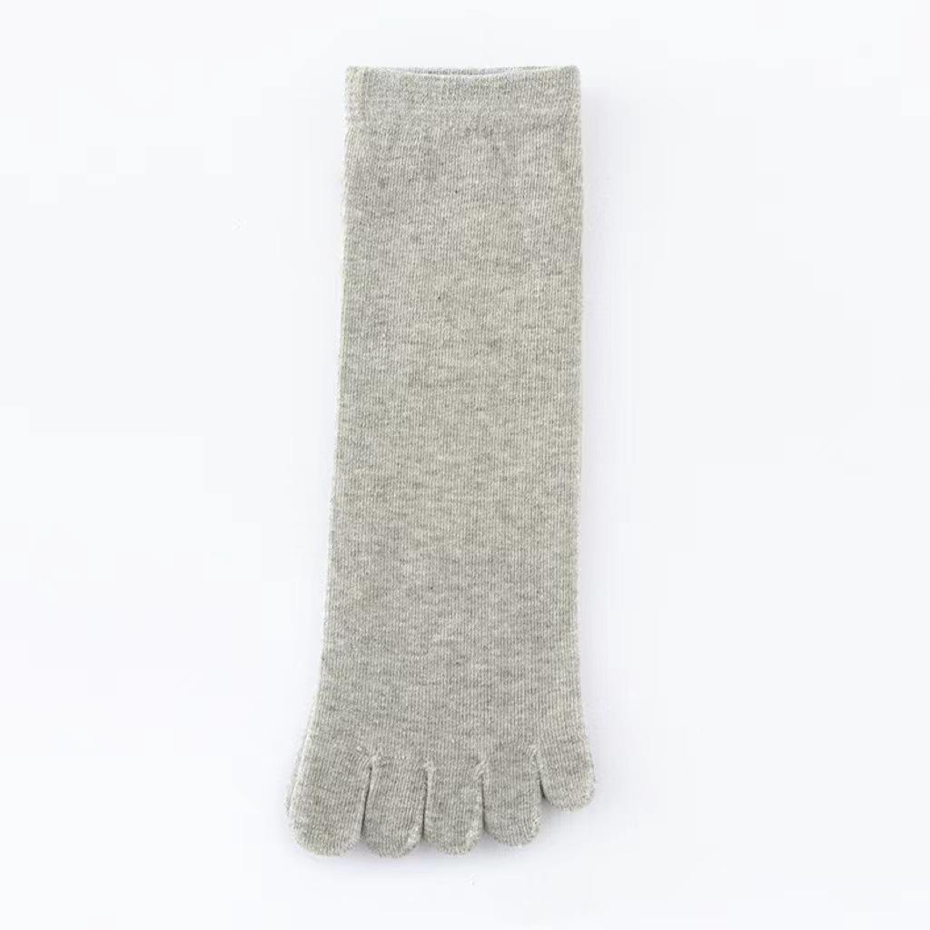 

Мужские хлопковые носки с пятью пальцами, низкие, с защитой от запаха, для весны и осени One Size светло-серый