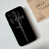 Cyber Sigil Cross Phone Case For IPhone 17,16,15,14,13,12,11 Plus,Pro,Max,XR,XS,X,7,8 Plus,Mini Black Silicone Soft