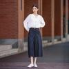Demana Cloud Feel Mid-High Waist Loose Wide-Leg Denim Capris