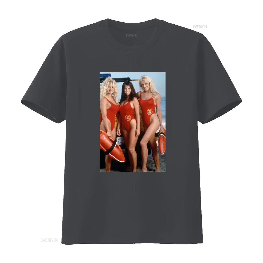American Classics Bw510n Tv Show Baywatch Babes Adult T Shirt Vibrant Print Perfect For Beach Lovers Vintage Fashion