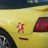 Santa Claus Gesture Trendy Car Fuel Tank and Window Decoration Sticker