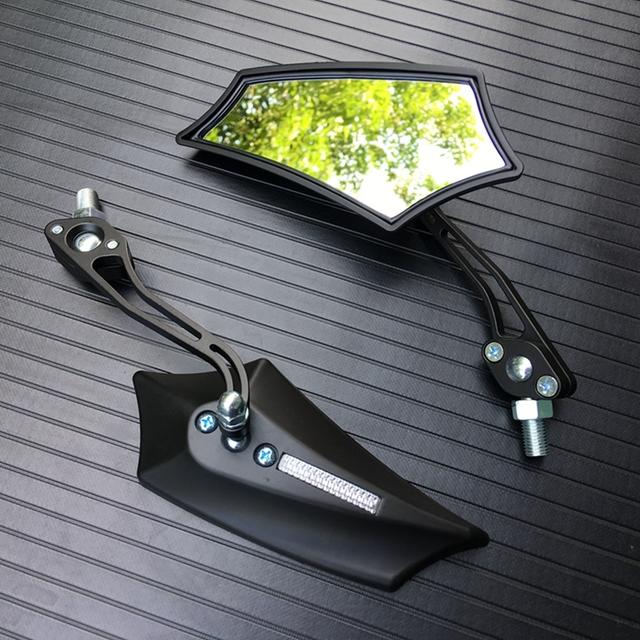 Rétroviseur universel pour Moto, pour Suzuki, Yamaha, Bmw, 8mm, 10mm, Atv, motard tout-terrain, accessoires de Moto