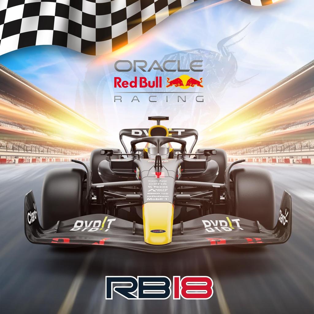 Rastar F1 Red Bull Racing Oracle Red Bull Racing Car F1 RB 18 Remote Control Car New 2022 Red Bull Racing Car First Class Equation Max 1/12 Car,