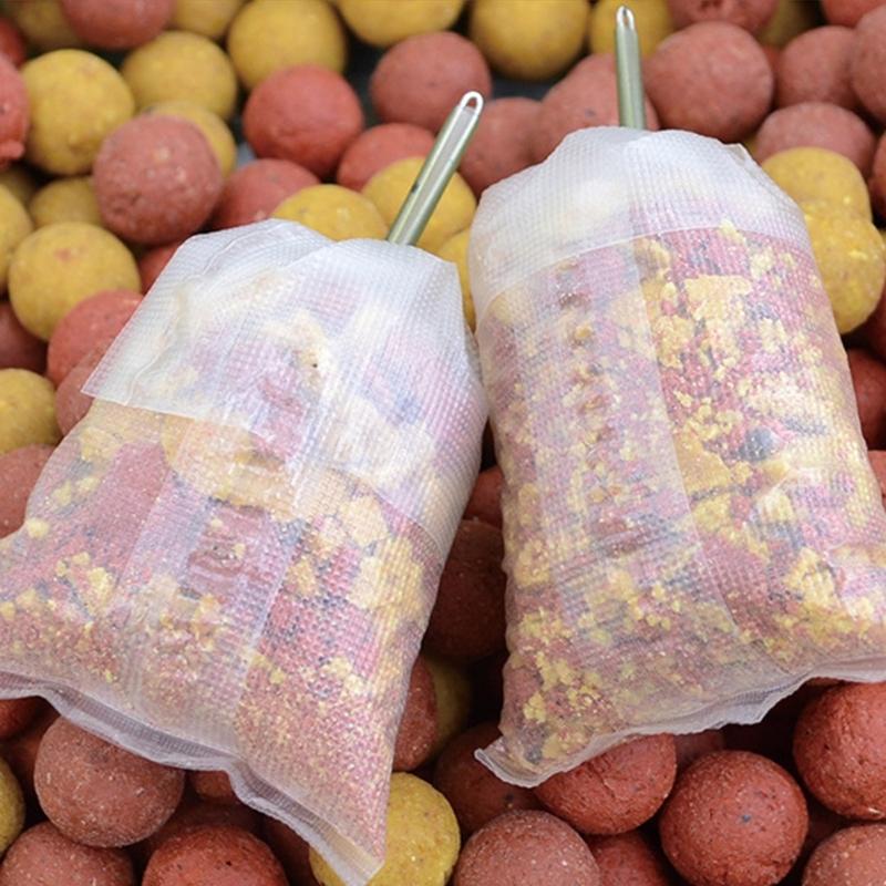 20Pcs None Residues Fishing Lures Bag Quick Dissolving Baits Feeder Water Soluble Fishing Bag Fishing Accessories