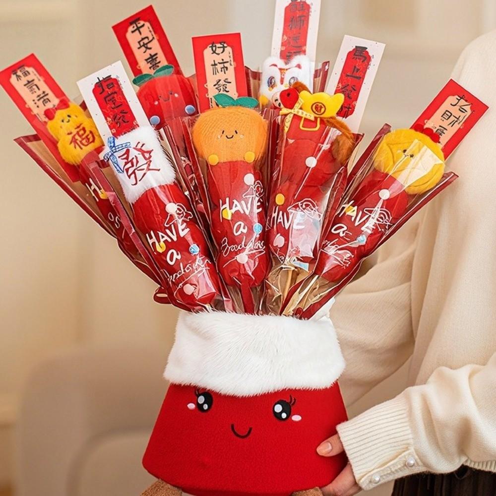 Red New Year's Candied Hawthorn Decorations Candied Hawthorn Decoration Candied Hawthorn Ornament Cartoon Home Decor