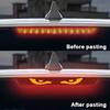 Eye-Catching Car High-Mounted Brake Light Sticker, Projection Light Translucent Film Eye Pattern, Suitable For All Car Models