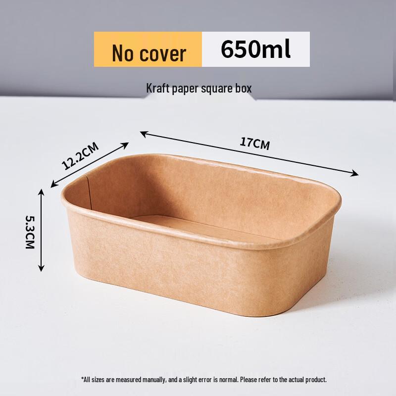 Kraft Paper Disposable Food Containers