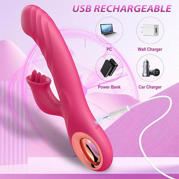 3-in-1-Sexspielzeug-Vibratoren, Dildo, Sexspielzeug für Erwachsene, Klitoris-G-Punkt-Vibrator mit 10 Wackel-, Vibrations- und Leckmodi für Frauen