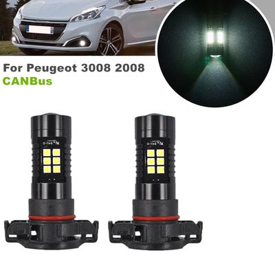 Dla Peugeot 208 12-19 2008 13-19 3008 09-16 207 09-12 Citroen C3 C4 2 sztuk/partia CANBus 21SMD PSX24W LED światła do jazdy dziennej DRL