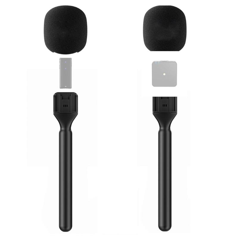 Handheld Microphone Adapter Holder for Outdoor Interviews and Broadcasts for Wireless GO Microphones For MIC1/MIC2