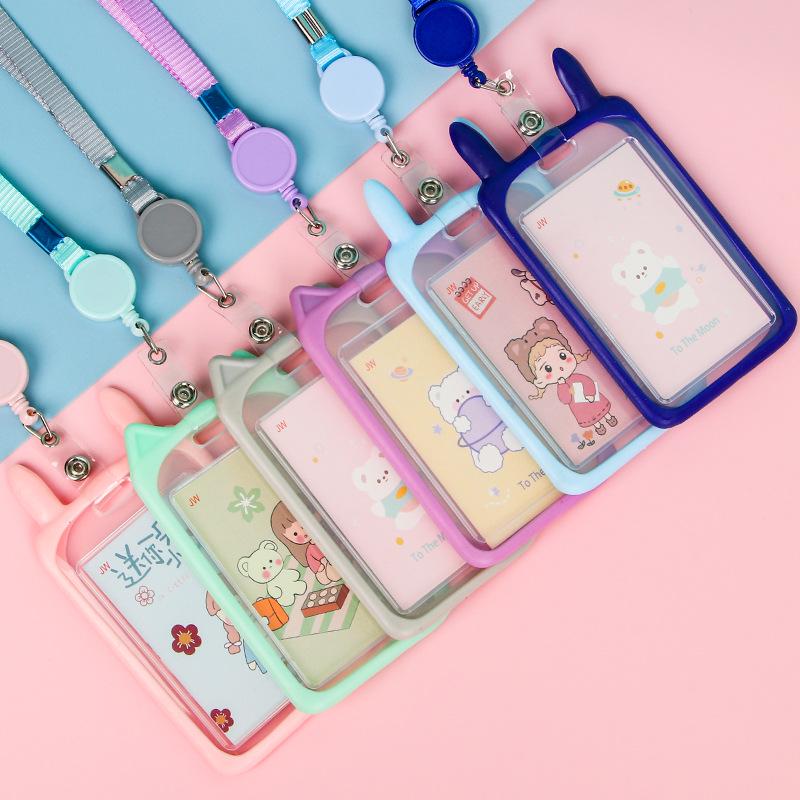 Transparent Student ID and Meal Card Holder with Lanyard