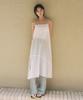 Ost Kaka Layered See-Through Slit Dress Ivory
