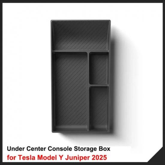 Center Console Armrest Storage Boxes Stowing Tidying Lower Bottom Mats Organizer Center Lower Black