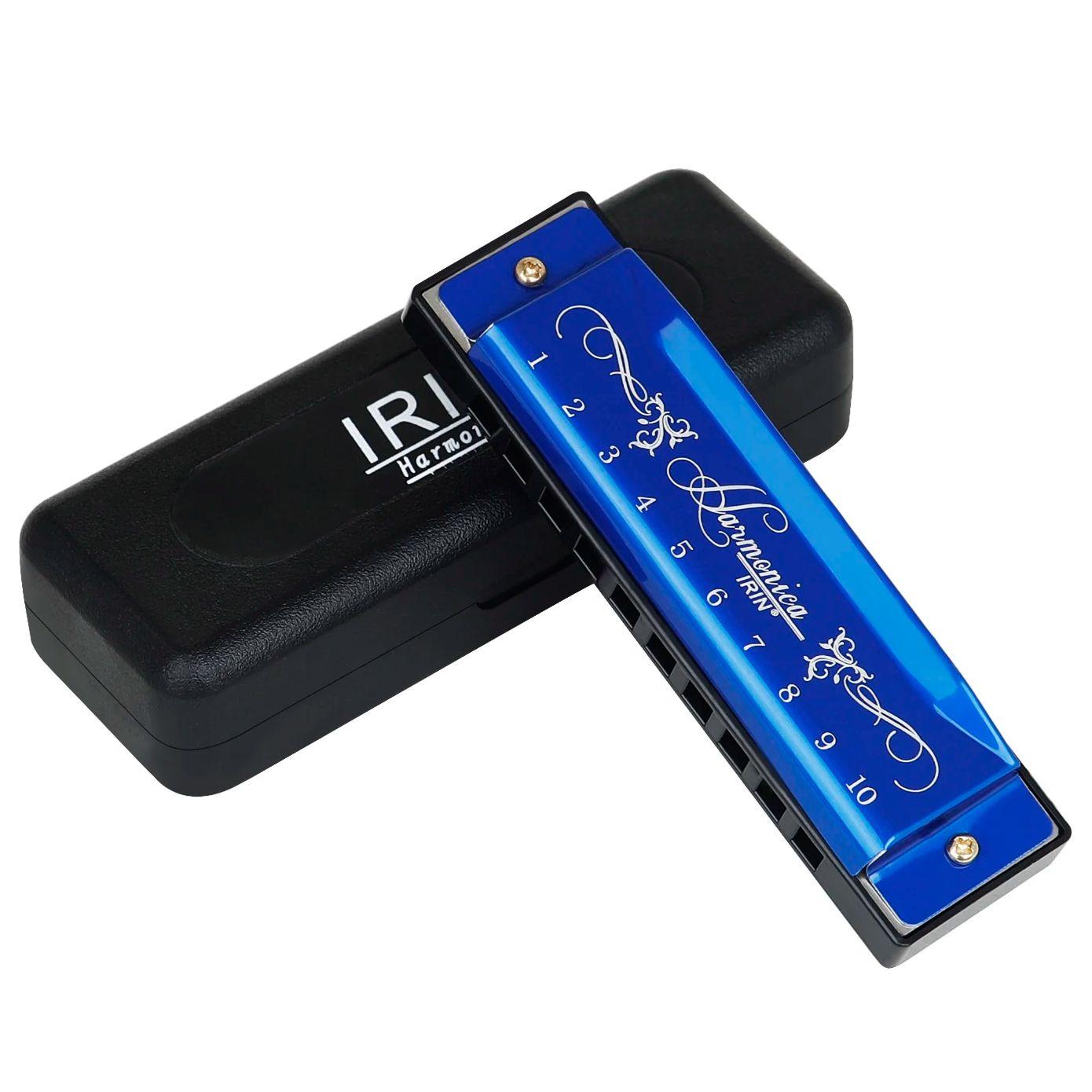 

IRIN Harmonica 10 Hole 20 Tone Colorful C Key Harmonica Woodwind Instrument Suitable for Beginners Teaching Playing Gift синій