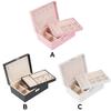 Box Double Layer Storage Lock Jewelry Display Organizer Ring Earrings Necklace Case Bracelet Packaging Container