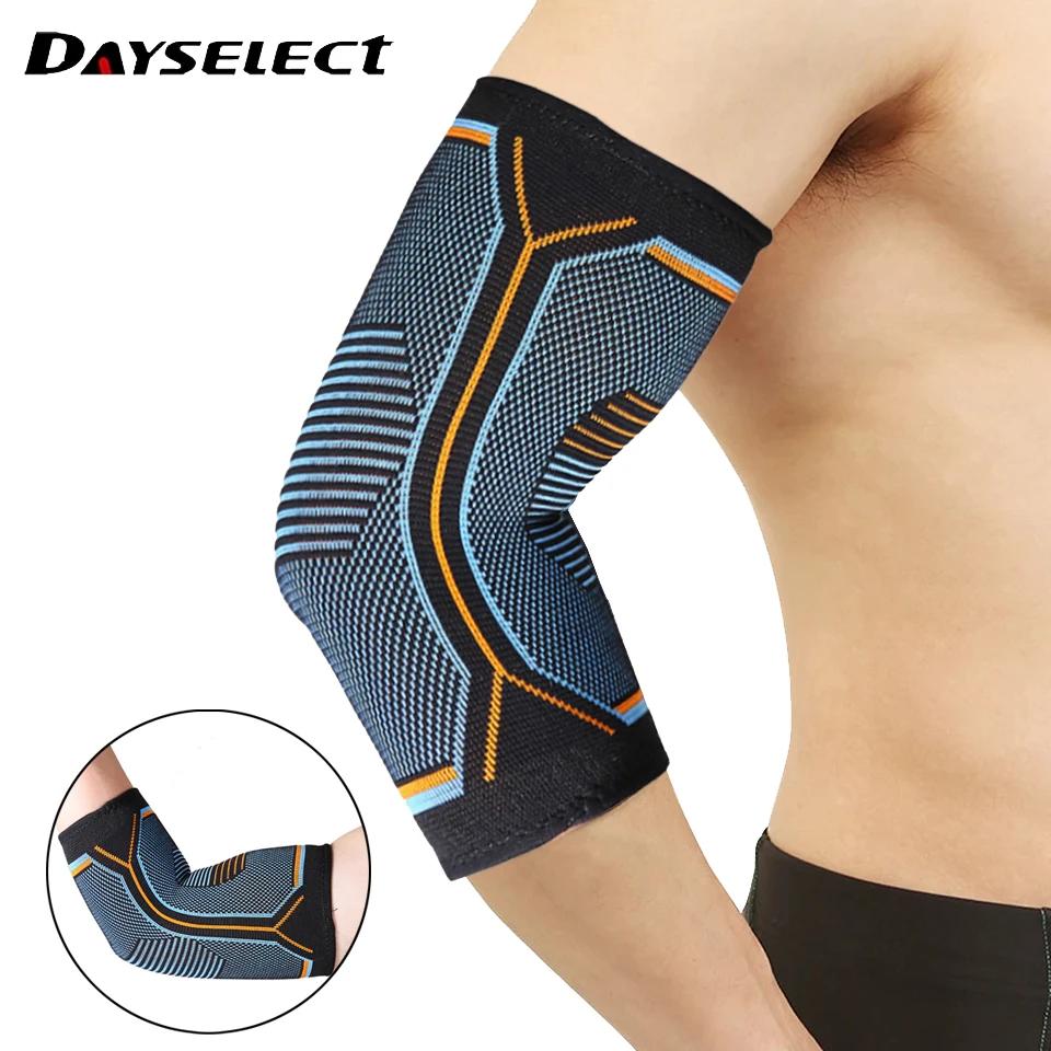 1Pcs Sports Knit Elbow Brace Weightlifting Support Reduce Tennis Golfers Elbow Pain Relief Compression