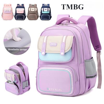 2025 New Children School Bags for Girls and Boys Fashion Macaron Spine Protection Book Bag Grades 3-6 Pupil Students Burden Reducing Teenager Backpack