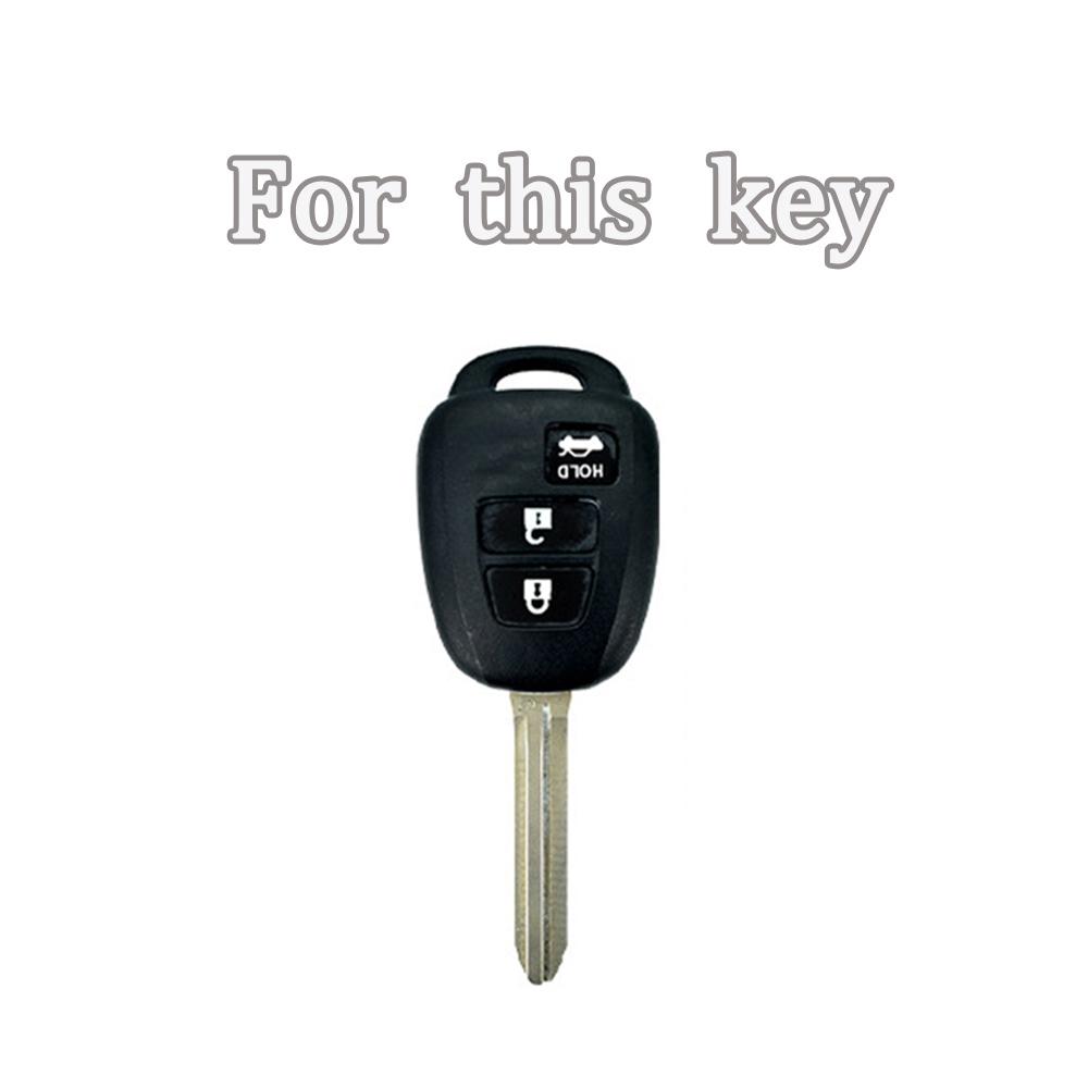 3 Buttons Soft TPU Car Key Case Cover for Toyota Corolla Fielder Vitz Rav4 MK4 Rav 4 Remote Shell Fob Holder Protector