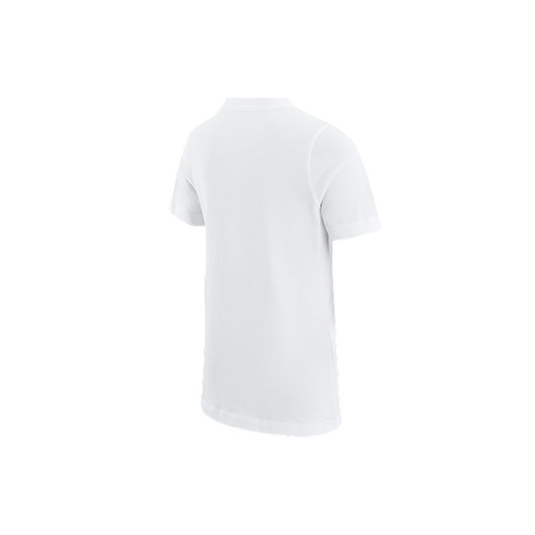 Nike Letter Logo Floral Print Crew Neck Short Sleeve T-Shirt Kids Tops White FJ8885-100