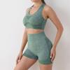 Plus-Size Athletic Vest & High-Waist Yoga Shorts Set for Women