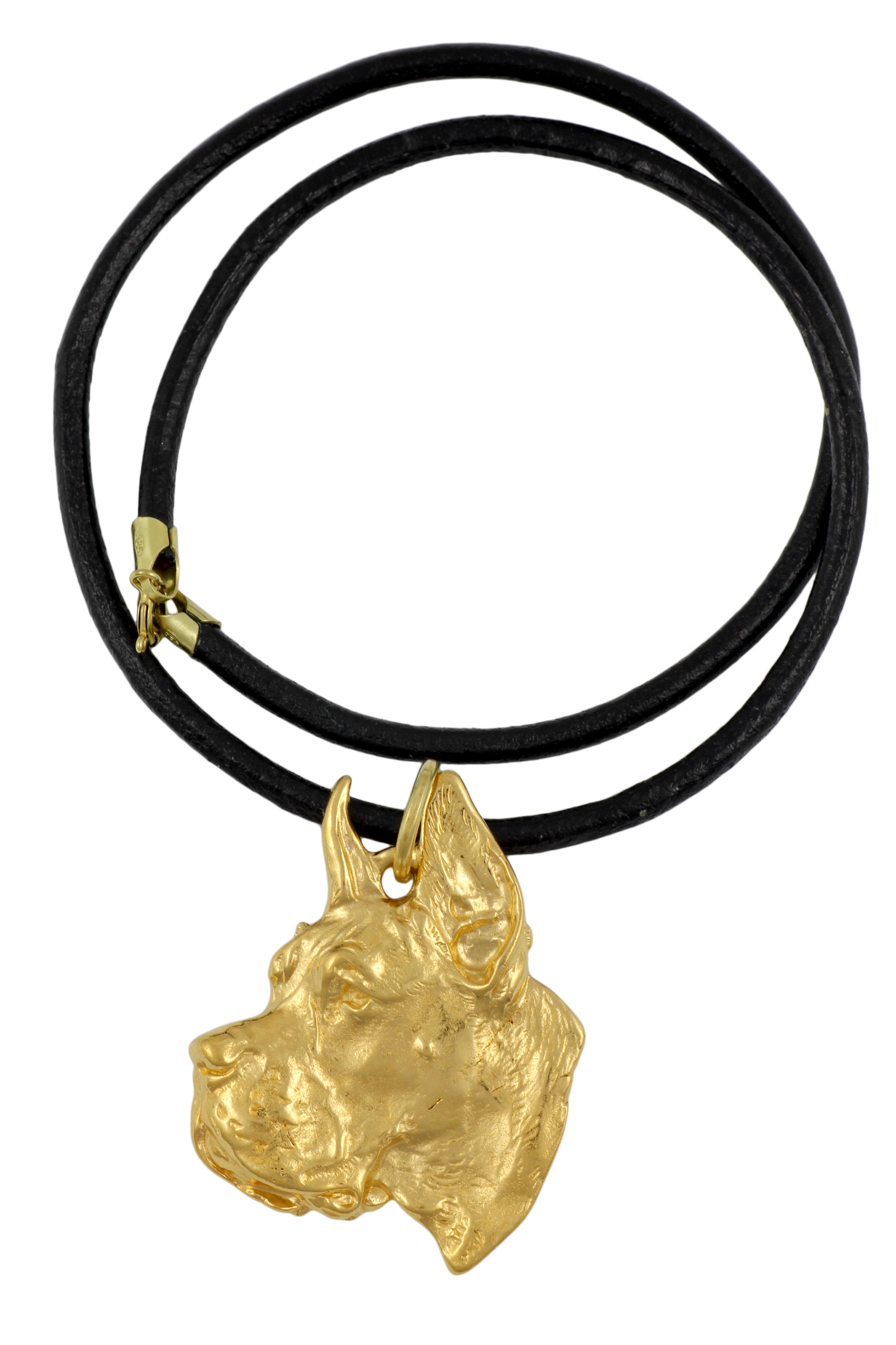 

Great Dane I - necklace with a dog in a gift box, gold-plated pendant for a dog lover, striking jewelry by Art-Dog