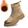 Fashion Men's Fashion Genuine Leather Boots Autumn Winter Shoes Outdoors Tooling Work Boot Vintage Handsome High Platform Desert Botas