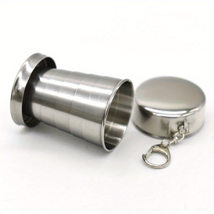 75ML Stainless Steel Folding Cup Camping Cookware Telescopic Cup Tea Set Camping Utensils Folding Cup