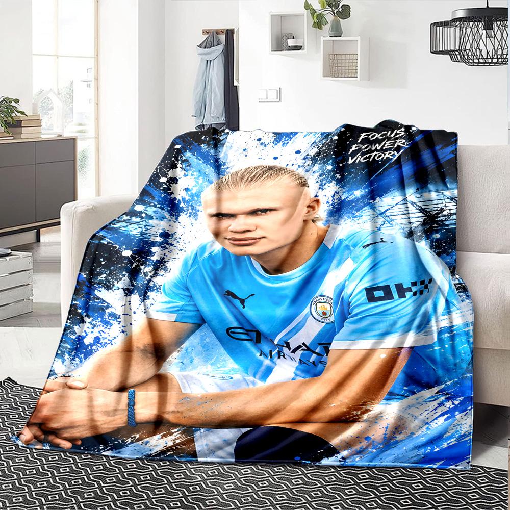 1pc Haaland4 Blanket, Gift, for Men and Women, Soft Blanket, Good for Sofa Bed Couch Travel, Lightweight Flannel Blanket