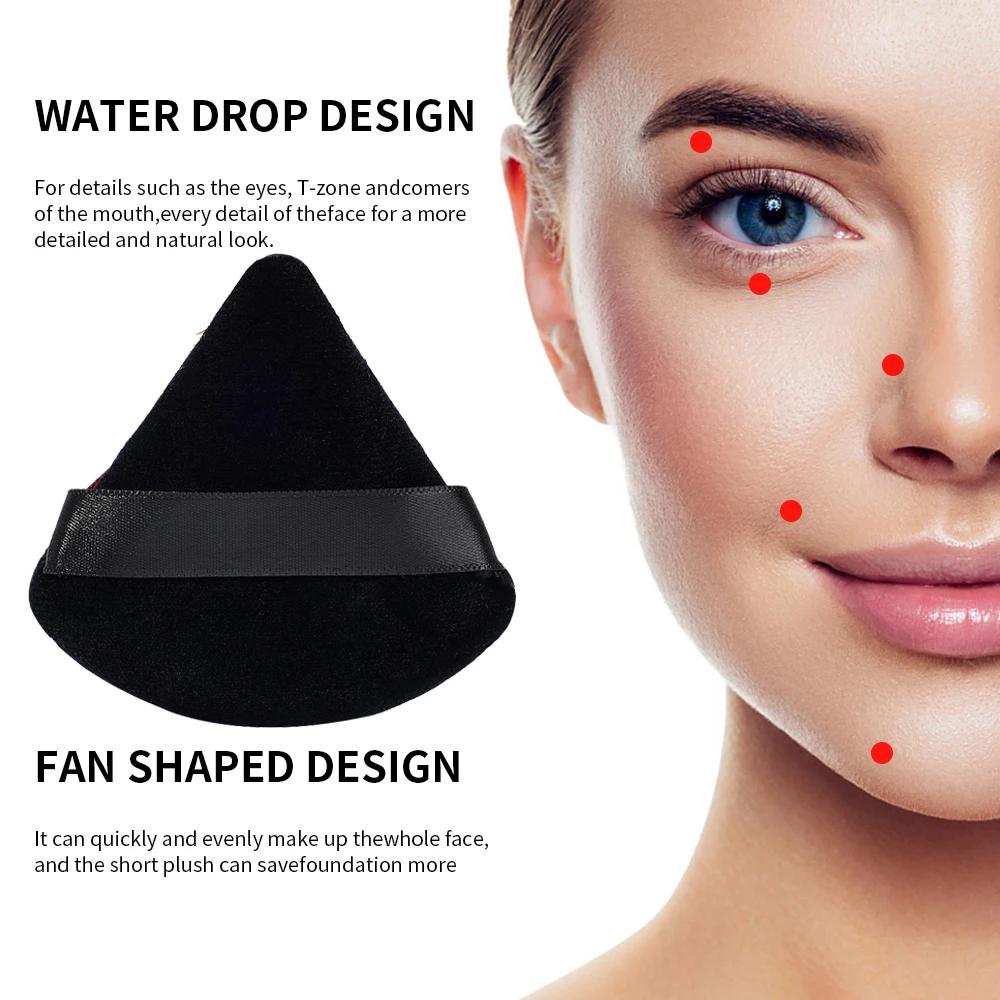 Gesichtspuder-Grundierungsschwamm, professionelle dreieckige, runde Form, tragbar, weich, trocken, nass, Kosmetikschwamm, Schönheits-Make-up-Tools