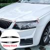 Voor Skoda Octavia MK3 2015-2017 Koolstof Koplamp Lamp Ooglid Wenkbrauwen Cover Trim Koplamp Trim Auto Accessoire Koplamp Cover