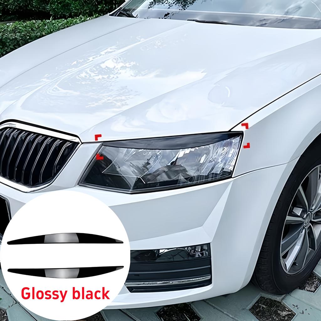Voor Skoda Octavia MK3 2015-2017 Koolstof Koplamp Lamp Ooglid Wenkbrauwen Cover Trim Koplamp Trim Auto Accessoire Koplamp Cover