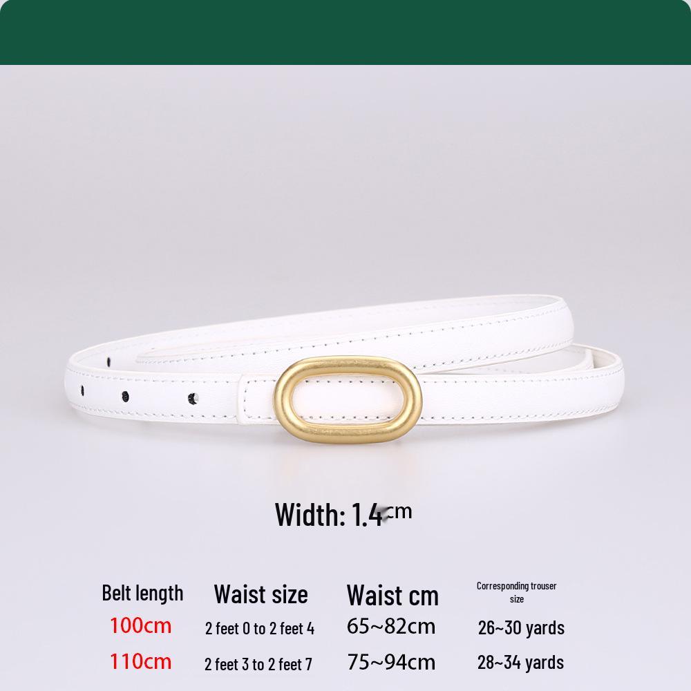 Women's Fashionable Cowhide Waist Belt - High-End, Versatile Accessory