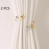 2PCS Pearl Zinc Zinc Alloy Curtain Clips Zinc Zinc Alloy Curtain Holders Modern Drapery Tiebacks  Window Decor