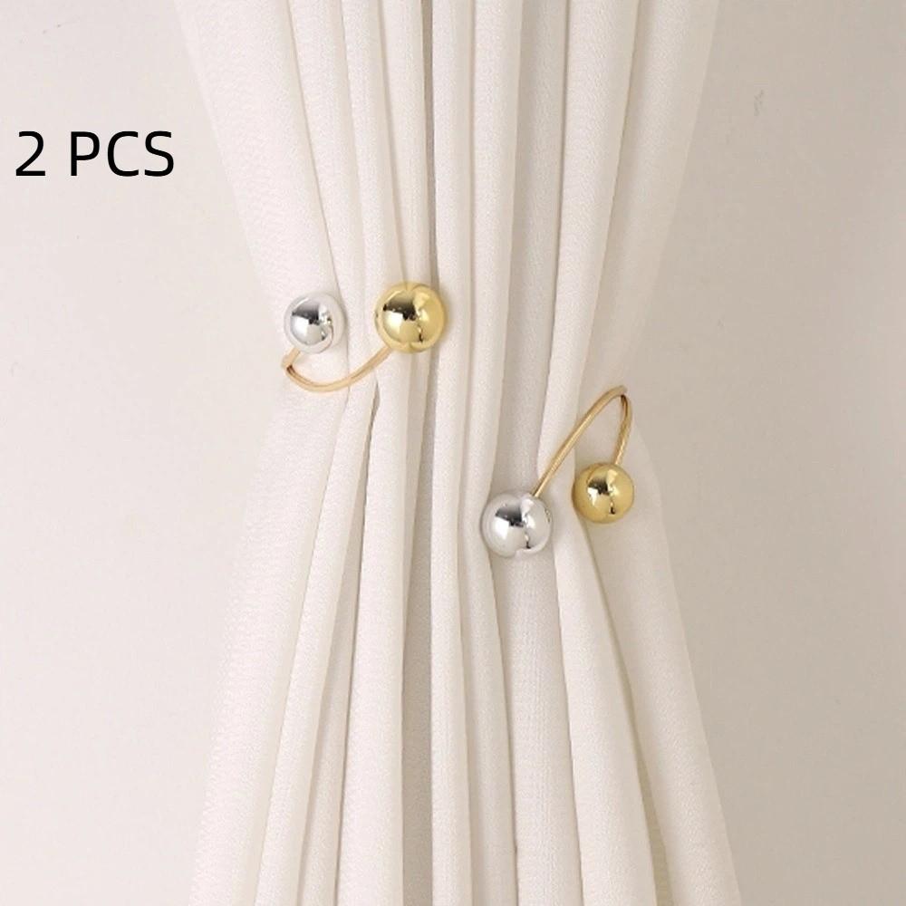 2PCS Pearl Zinc Zinc Alloy Curtain Clips Zinc Zinc Alloy Curtain Holders Modern Drapery Tiebacks Window Decor