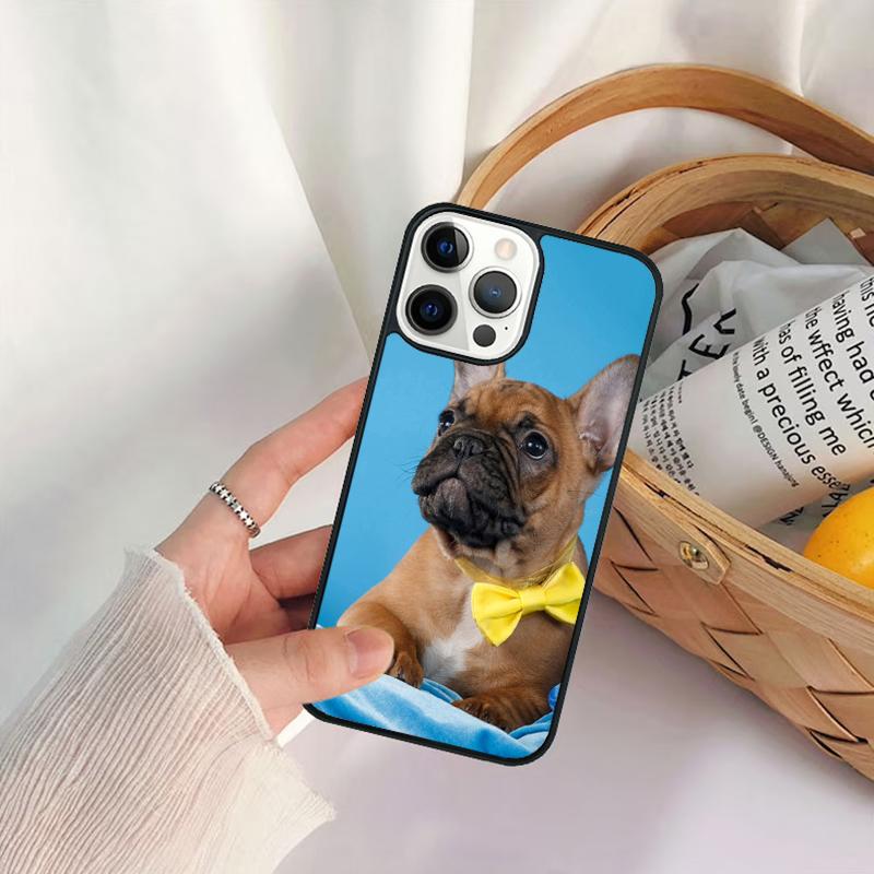 Whimsical French Bulldog Phone Case For for iPhone 17 Air 16 15 14 11 12 13 Pro MAX Plus Coque Cover Shell