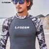 Mens Long Sleeve Rash Guard UPF 50 Quick Dry Swim Shirt Snorkeling Surfing Diving Water Sports
