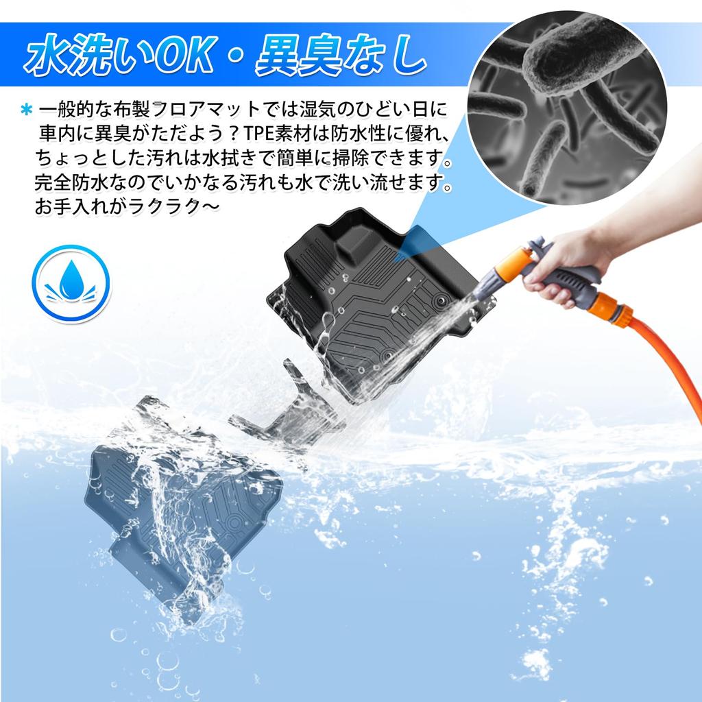 GIMUYA 3D Floor Mats for Honda New Freed GT Series 3D Compatible with Hybrid Vehicles and Made of TPE Custom Interior Easy 1st 2nd Set of Black