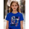 Shining 67 Fantasy Style Trend Print Summer Childrens's Polyester Tshirt Fashion Girls Short Sleeved Shirts Cartoon Kid Clothes Tee