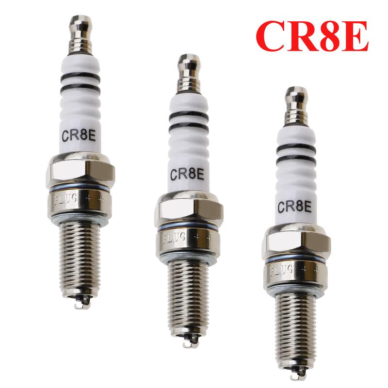 

3pcs Spark Plugs CR8E For buggy off-road go-kart Moped scooter Motorcycle Compatible with Suzuki Yamaha