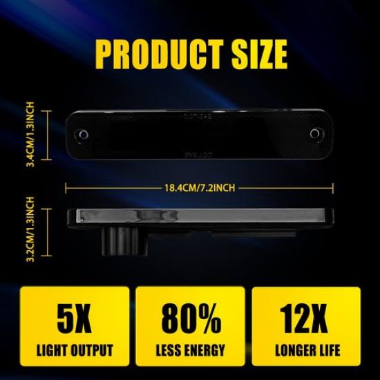 Vordere / Hintere getönte weiße Seitenmarkierungsleuchte für 1973-1979 Ford F-100 150 250 350