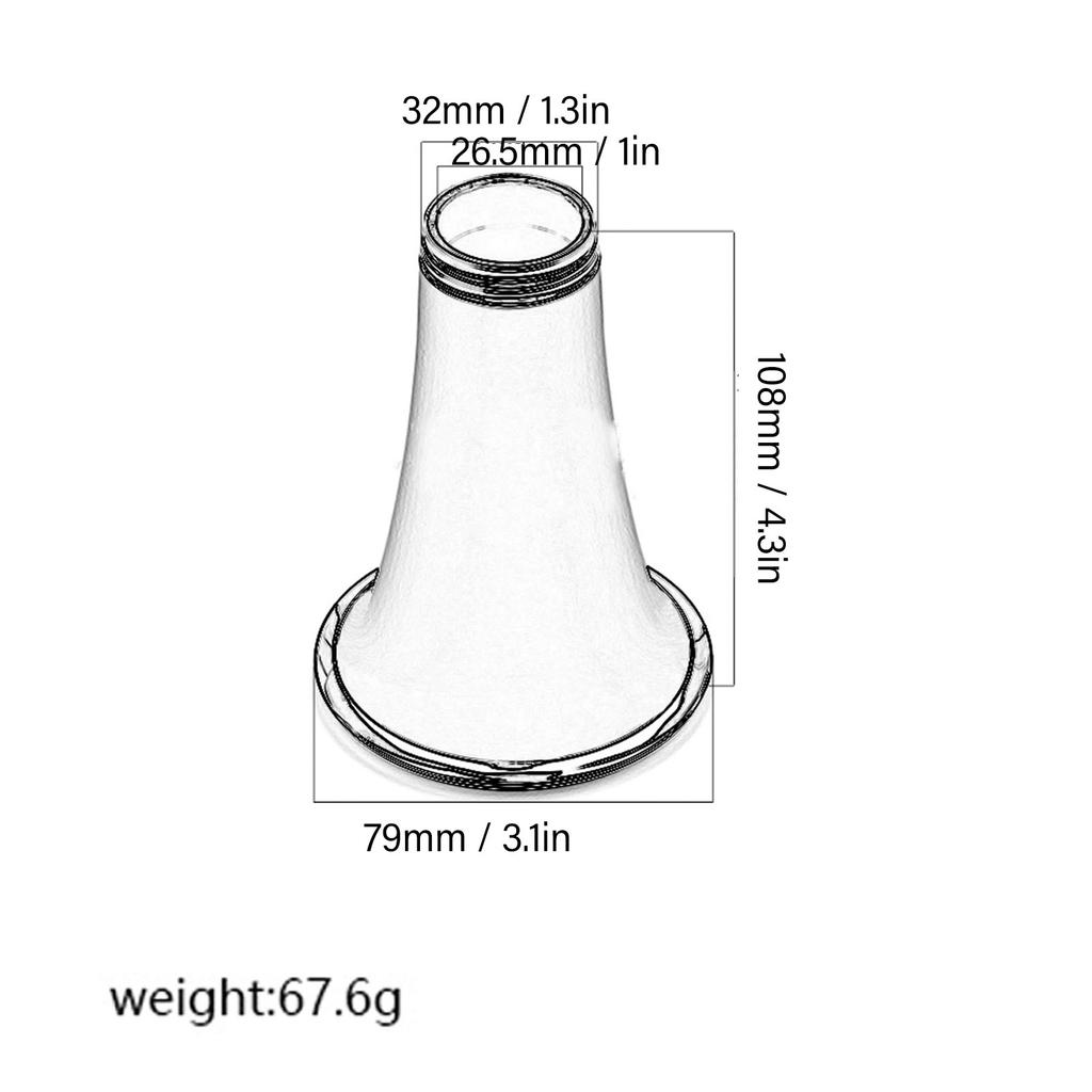 Clarinet Bell Replacement ABS Plastic Nickel Plated Metal Ring Clarinet Speaker Horn Tube Wind Instrument Accessory CC28