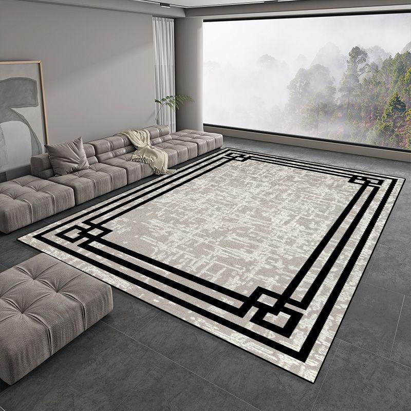 Helle Luxus Graue Große Teppiche für Wohnzimmer Europäisch Schlicht Schlafzimmer Dekoration Teppich Weich Rutschfest Lounge Couchtische Matte