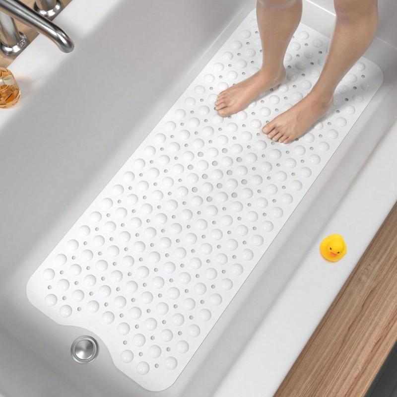 Extra Long Non-Slip Bathtub Mat With Drainage Holes And Suction Cups Non-Slip Bathtub Mat