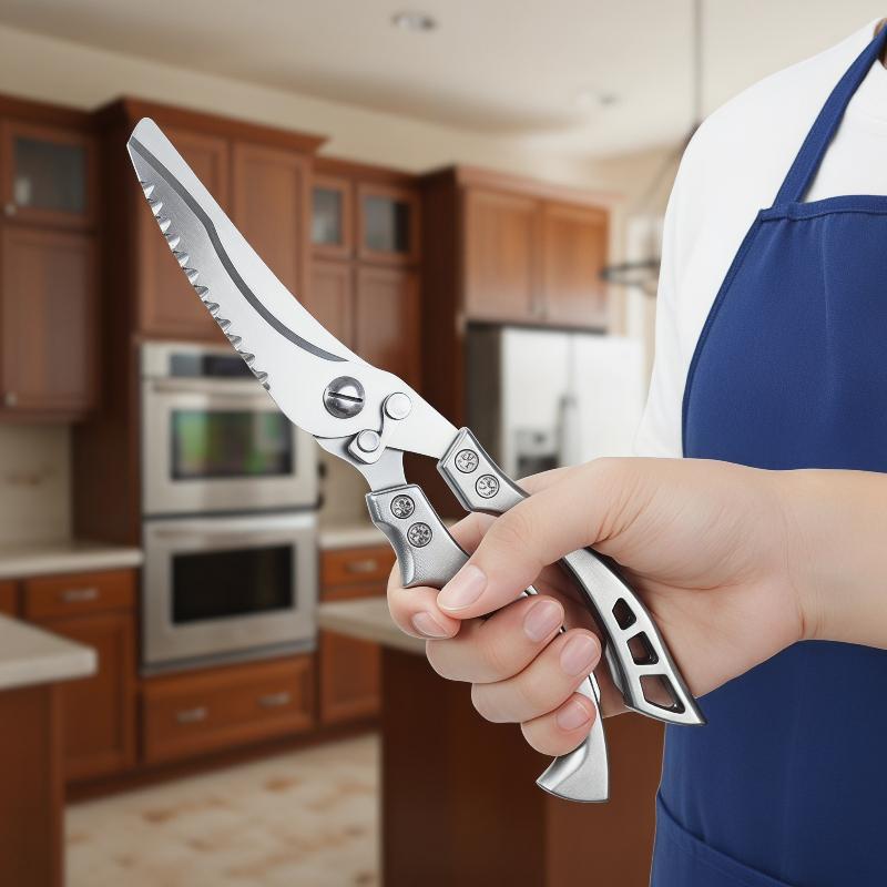 Stainless Steel Kitchen Shears Heavy Duty for Cutting Chicken Bones Professional Cooking Scissors5