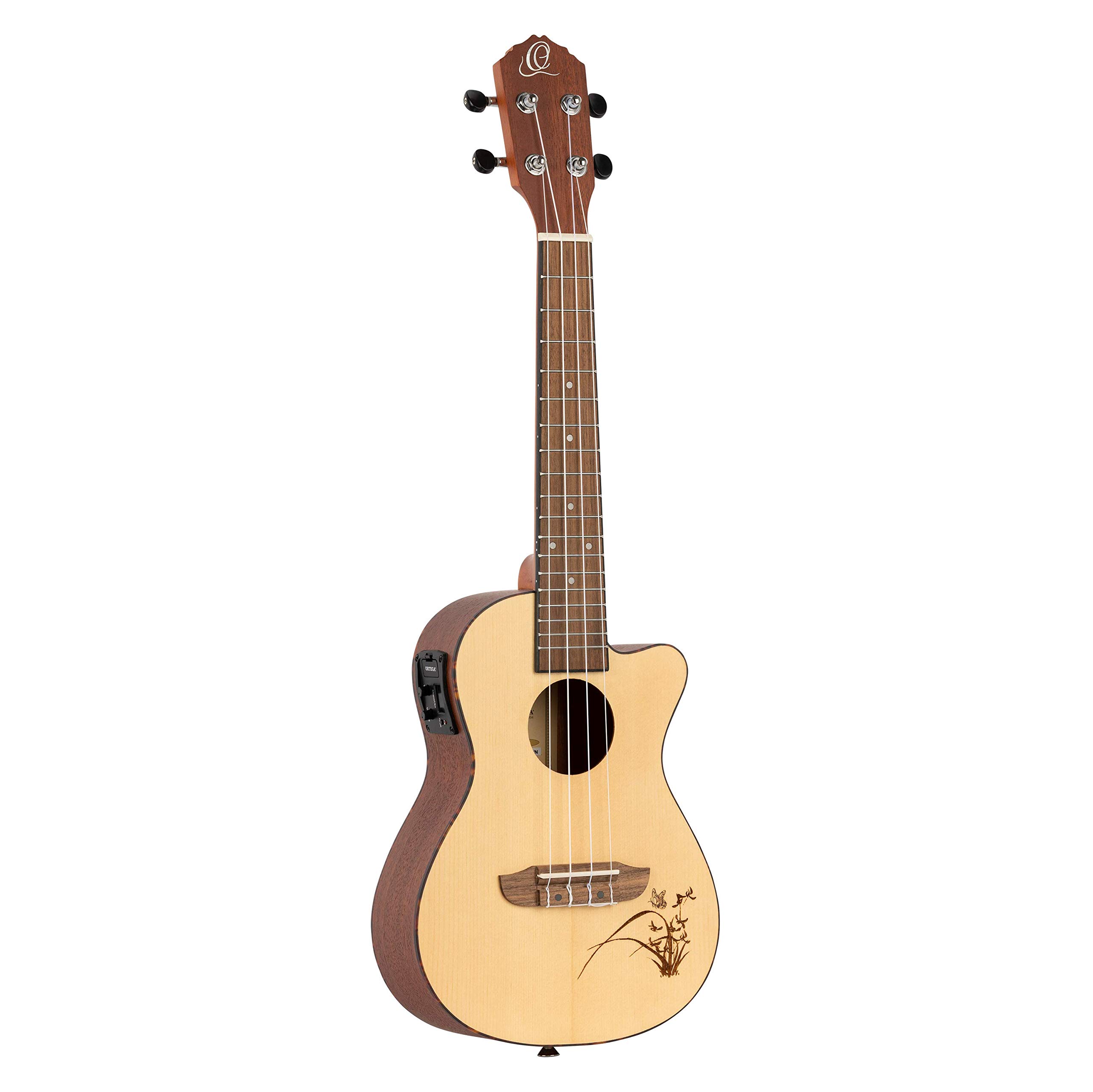 

ORTEGA BONFIRE Series Ukulele Spruce Top Concert Cutaway Electric RU5CE Bag (Gig Included)