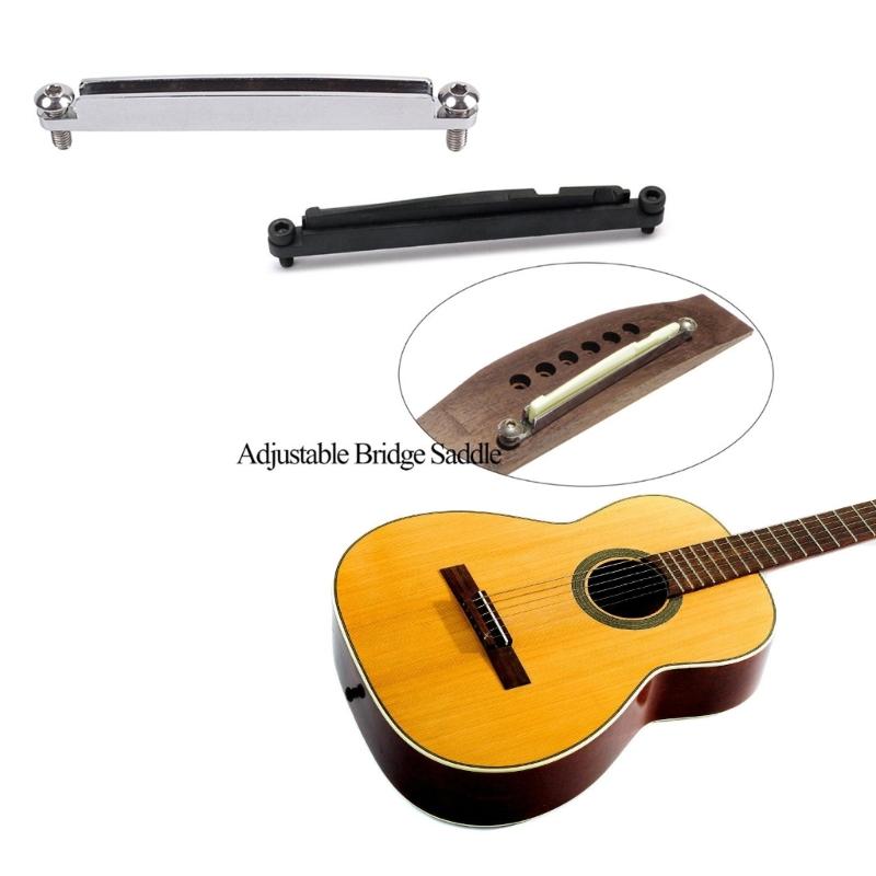 Adjustable Guitar Bridge Saddles Tool Metal Risers Saddles Replacement Bridge Saddles Repair Tool Easy To Installation